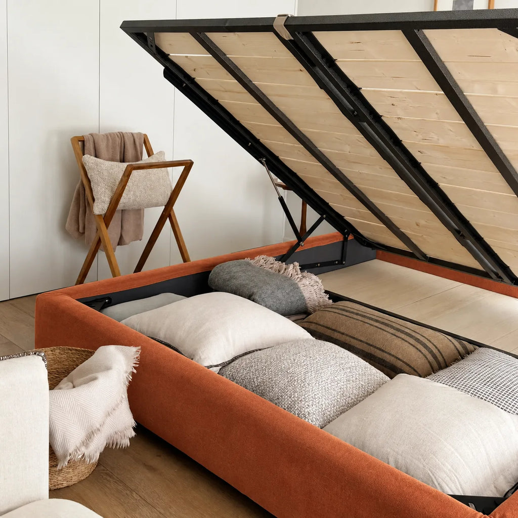 Custom Bed Frame Cover — Performance HH200 · Terracotta