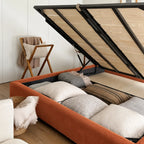 Custom Bed Frame Cover — Performance HH200 · Terracotta