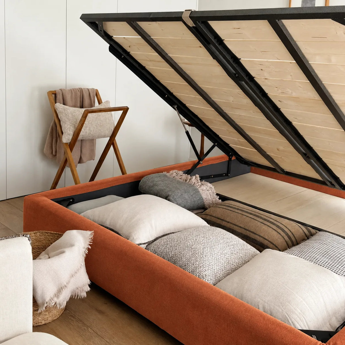 Custom Bed Frame Cover — Performance HH200 · Terracotta