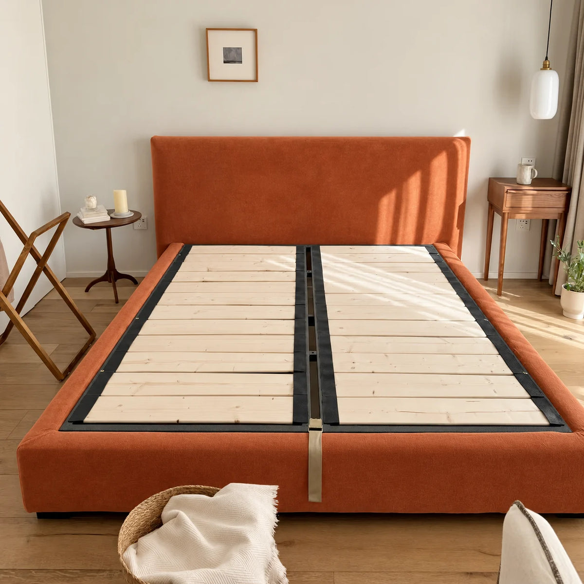 Custom Bed Frame Cover — Performance HH200 · Terracotta