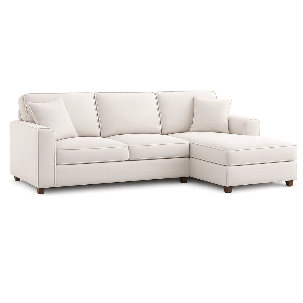 Custom Slipcover for 3-Seat sofa with Chaise Sectional
