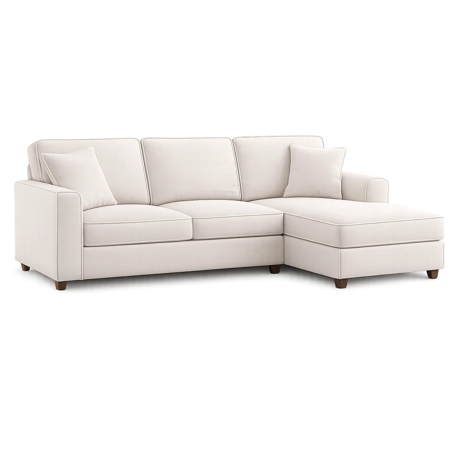 Custom Slipcover for 3-Seat sofa with Chaise Sectional