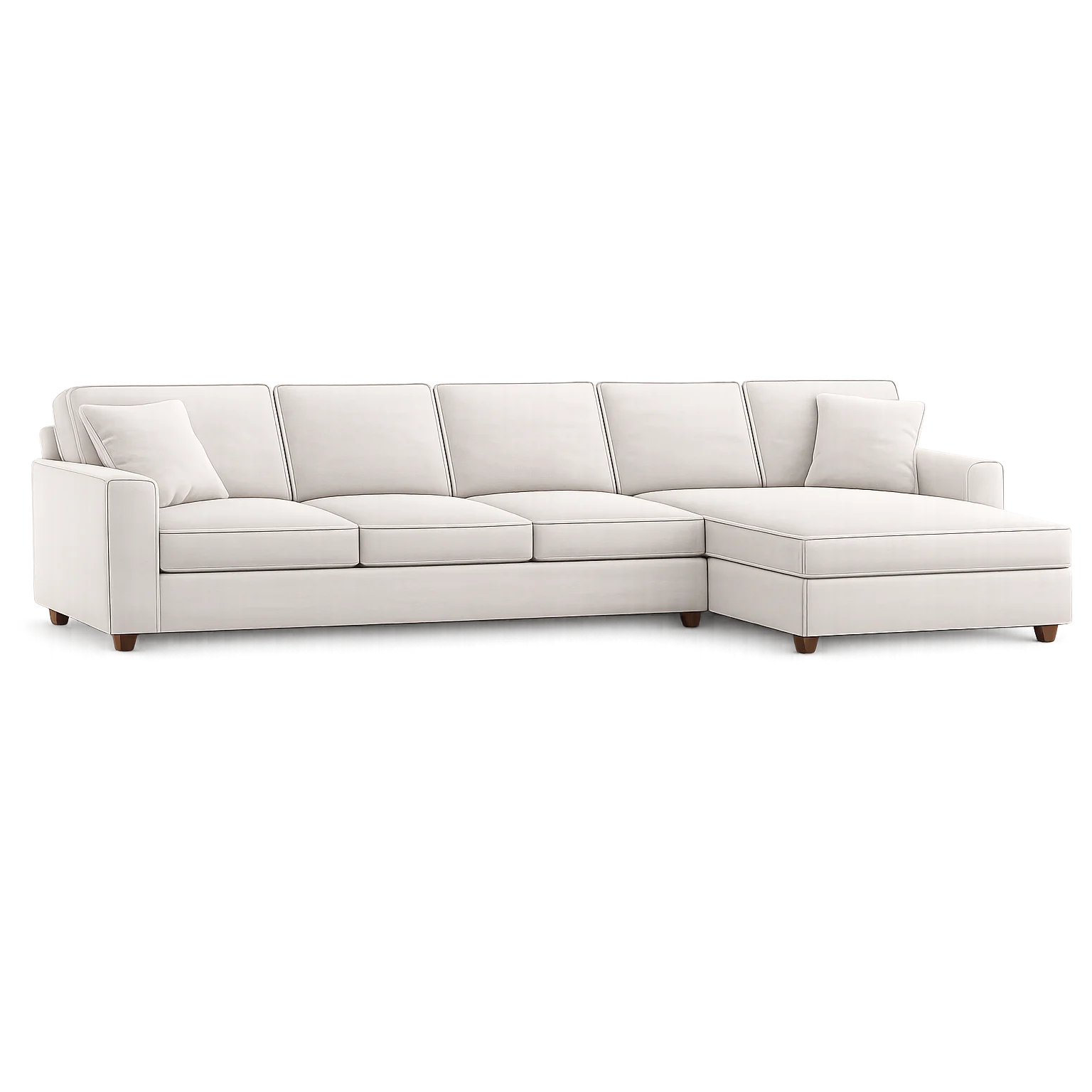 Custom Slipcover for 4-Seat sofa with Chaise Sectional