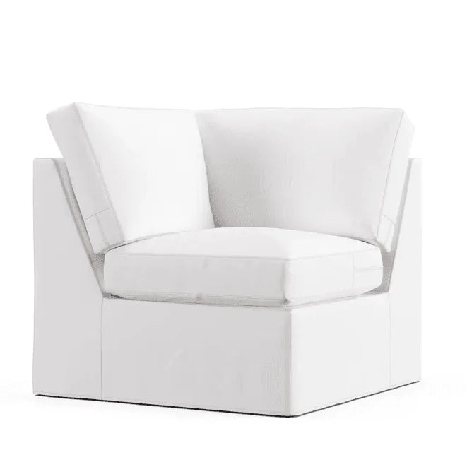 Custom Slipcover for Corner Seat with Arm Component
