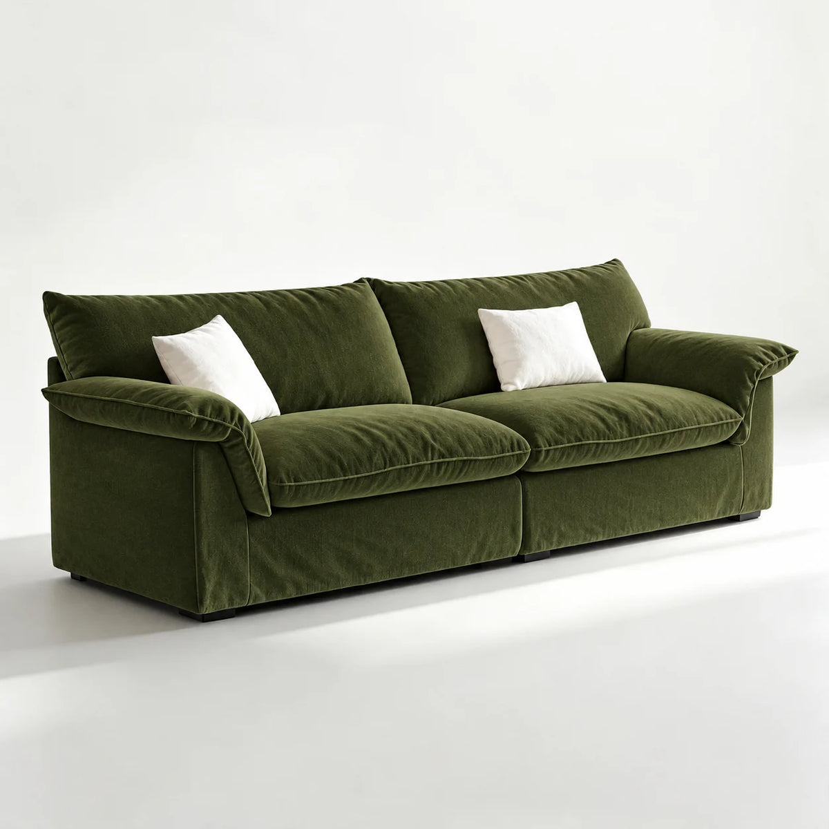Custom Sofa Slipcover — Performance HH200 · Avocado Green