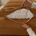 Custom Sofa Slipcover — Performance HH200 · Caramel