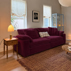 Custom Sofa Slipcover — Performance HH200 · Deep Burgundy Plum