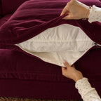 Custom Sofa Slipcover — Performance HH200 · Deep Burgundy Plum