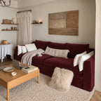 Custom Sofa Slipcover — Performance HH200 · Deep Burgundy