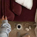 Custom Sofa Slipcover — Performance HH200 · Deep Burgundy