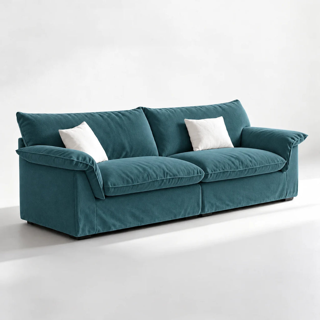 Custom Sofa Slipcover — Performance HH200 · Deep Teal Green