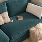 Custom Sofa Slipcover — Performance HH200 · Deep Teal Green