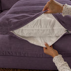 Custom Sofa Slipcover — Performance HH200 · Dusty Plum