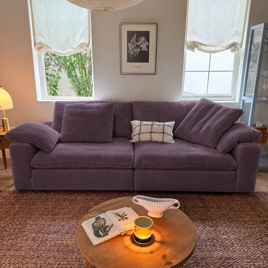 Custom Sofa Slipcover — Performance HH200 · Dusty Plum