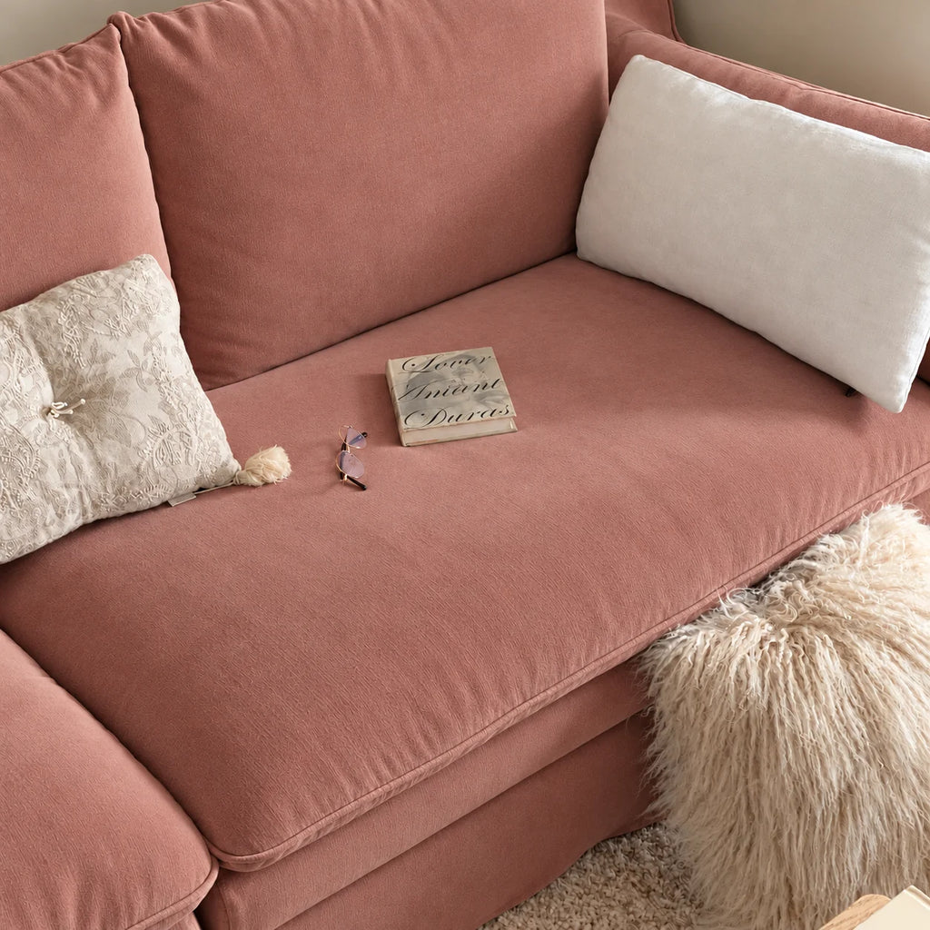 Custom Sofa Slipcover — Performance HH200 · Dusty Rose