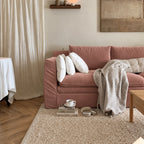 Custom Sofa Slipcover — Performance HH200 · Dusty Rose