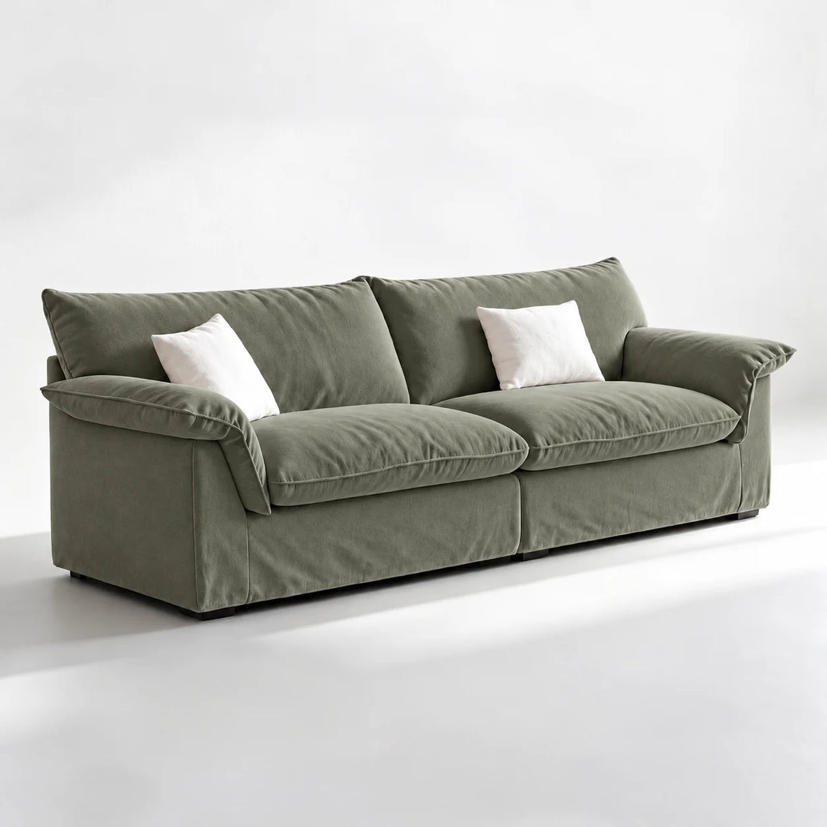Custom Sofa Slipcover — Performance HH200 · Muted Sage Olive
