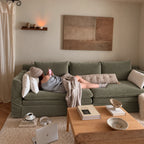 Custom Sofa Slipcover — Performance HH200 · Muted Sage Olive