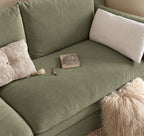 Custom Sofa Slipcover — Performance HH200 · Muted Sage Olive