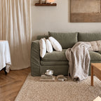 Custom Sofa Slipcover — Performance HH200 · Muted Sage Olive