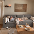 Custom Sofa Slipcover — Performance HH200 · Neutral Smoke Gray