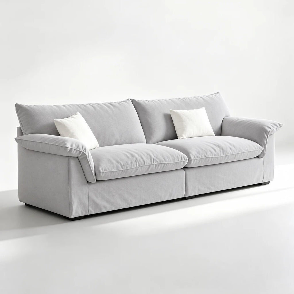 Custom Sofa Slipcover — Performance HH200 · Soft Silver Gray