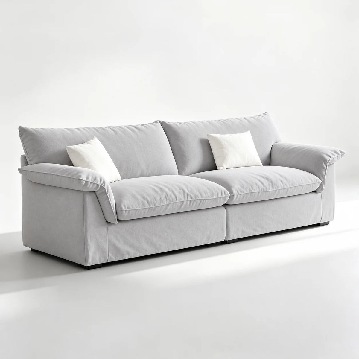 Custom Sofa Slipcover — Performance HH200 · Soft Silver Gray