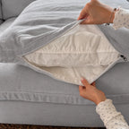 Custom Sofa Slipcover — Performance HH200 · Soft Silver Gray