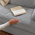 Custom Sofa Slipcover — Performance HH200 · Soft Silver Gray