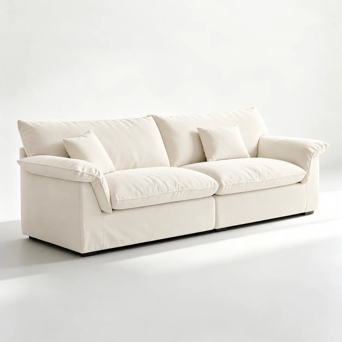 Custom Sofa Slipcover — Performance HH200 · Soft Warm Ivory White