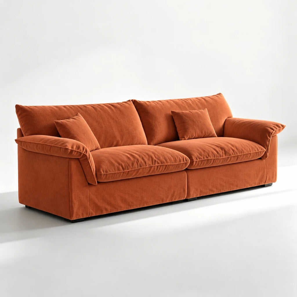 Custom Sofa Slipcover — Performance HH200 · Terracotta