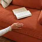Custom Sofa Slipcover — Performance HH200 · Terracotta