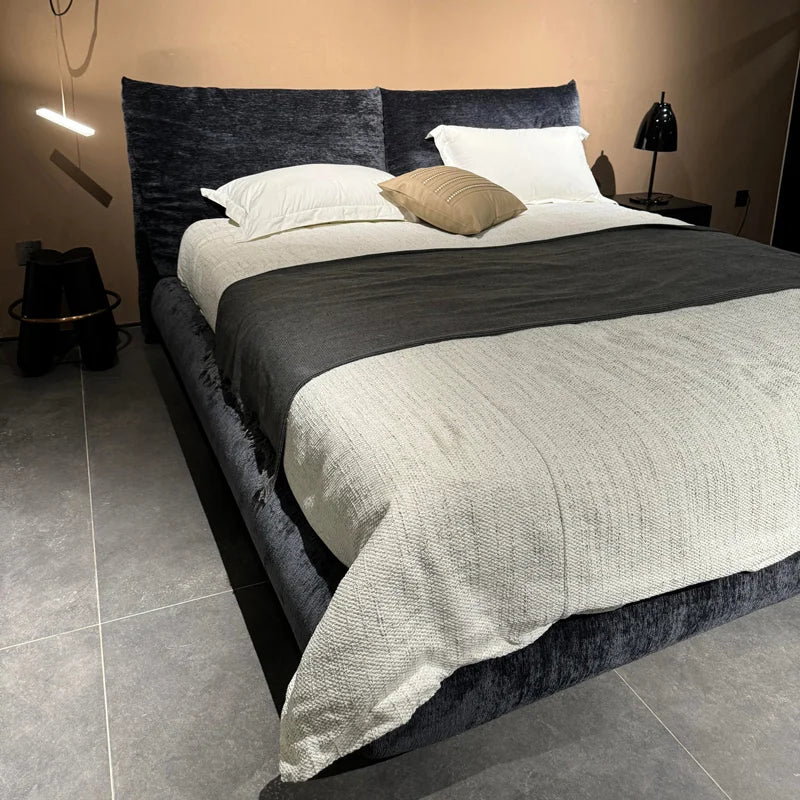 Custom Bed Frame Cover — Blossom · Onyx Noir