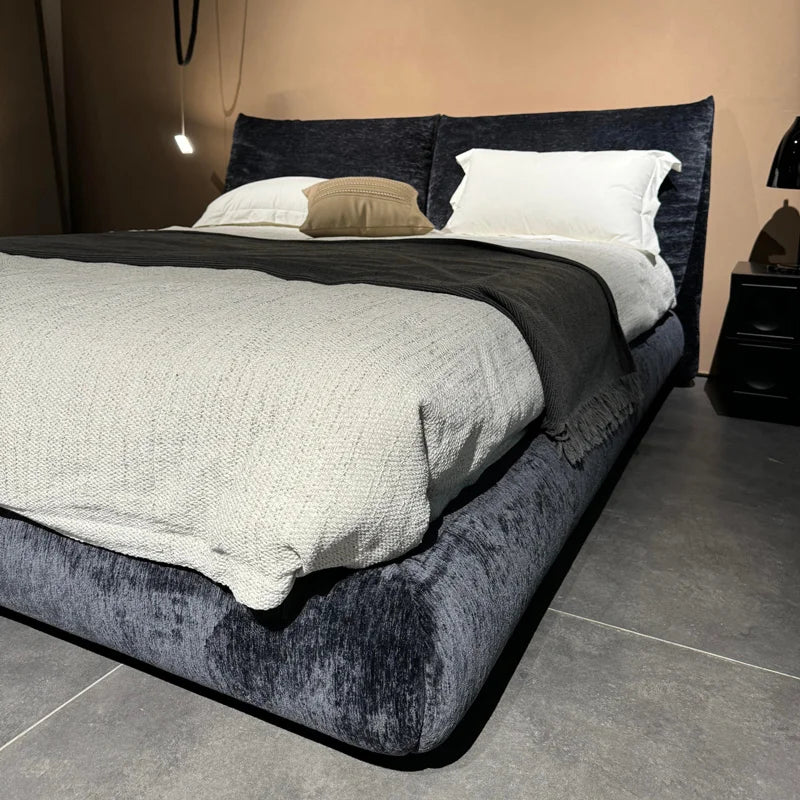 Custom Bed Frame Cover — Blossom · Onyx Noir