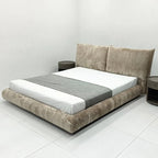 Custom Bed Frame Cover — Blossom · Sahara Camel