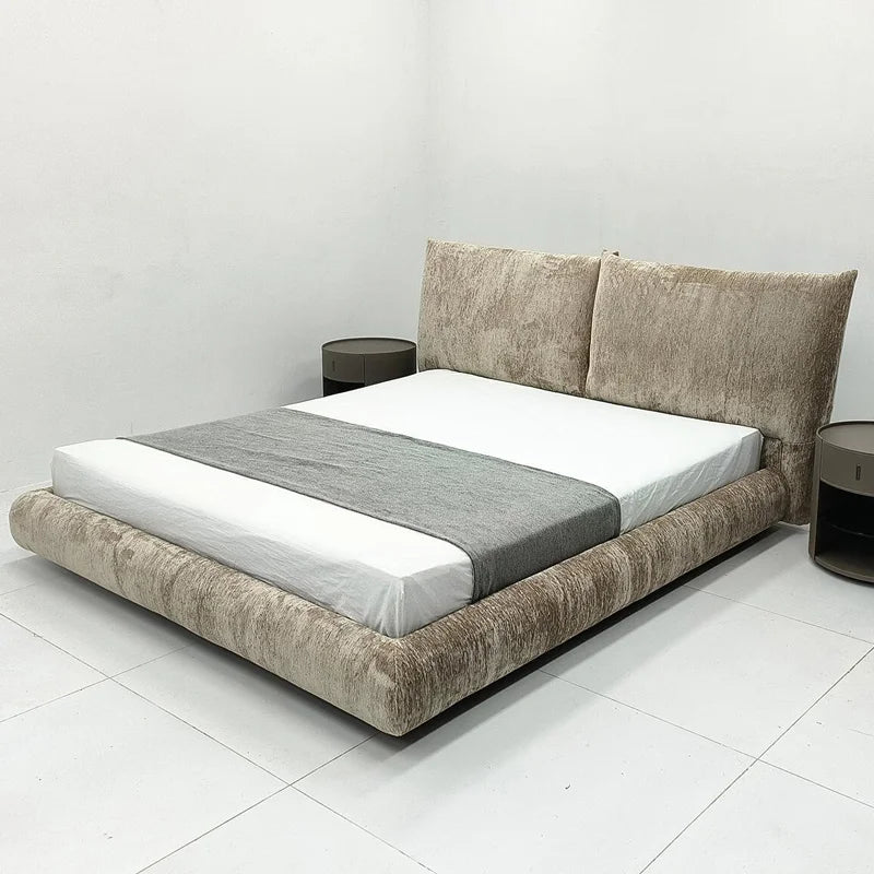 Custom Bed Frame Cover — Blossom · Sahara Camel