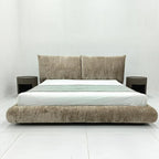 Custom Bed Frame Cover — Blossom · Sahara Camel