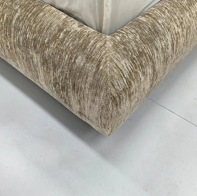 Custom Bed Frame Cover — Blossom · Sahara Camel