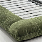 Custom Bed Frame Cover — Blossom · Verdant Avocado