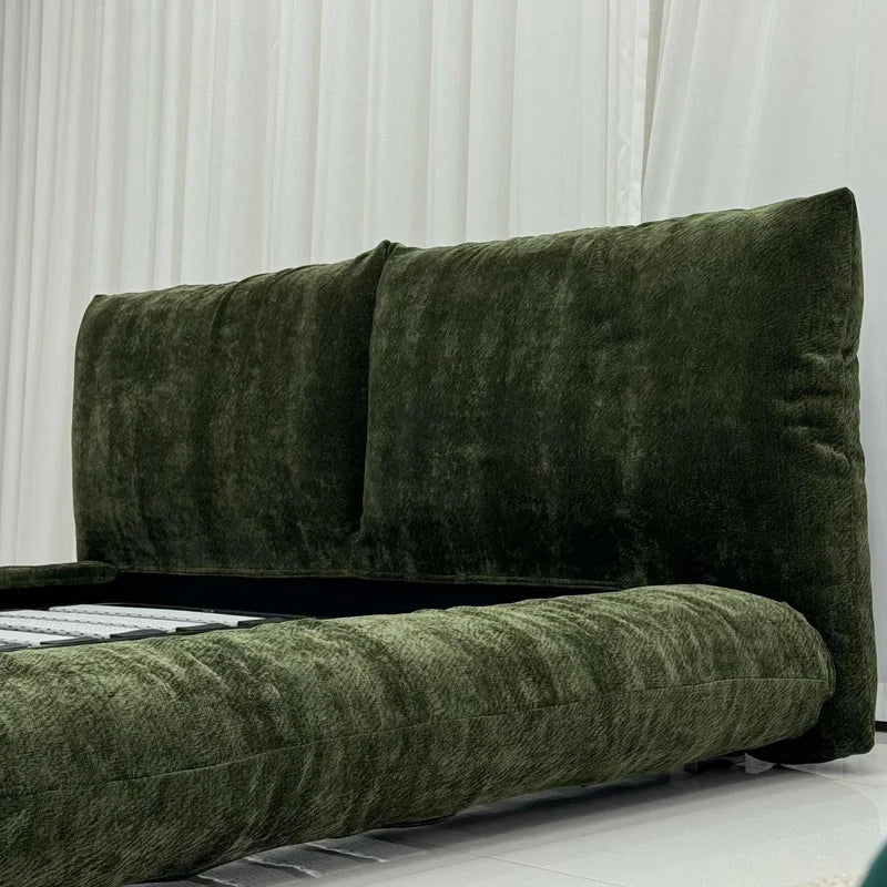 Custom Bed Frame Cover — Blossom · Verdant Avocado