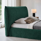 Custom Bed Frame Cover — Elara Flax · Evergreen Canopy