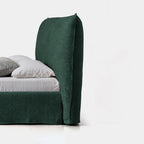 Custom Bed Frame Cover — Elara Flax · Evergreen Canopy