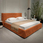 Custom Bed Frame Cover — Luna · Amber Flame