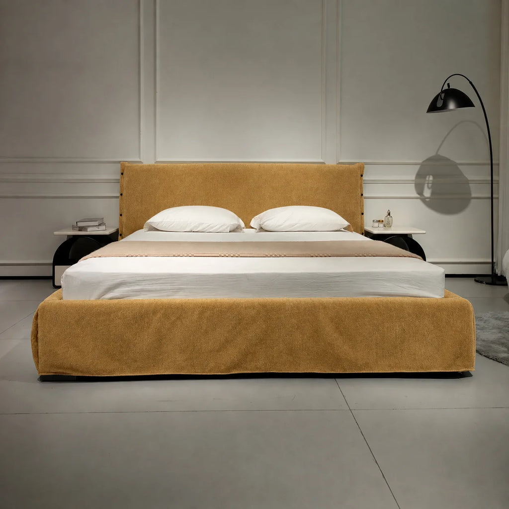 Custom Bed Frame Cover — Luna · Citrine Glow