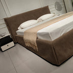 Custom Bed Frame Cover — Luna · Espresso Noir