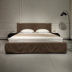 Custom Bed Frame Cover — Luna · Espresso Noir