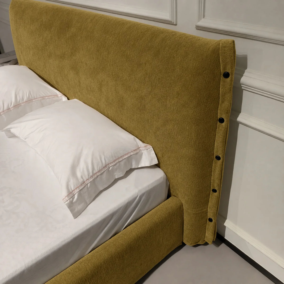 Custom Bed Frame Cover — Luna · Forest Moss