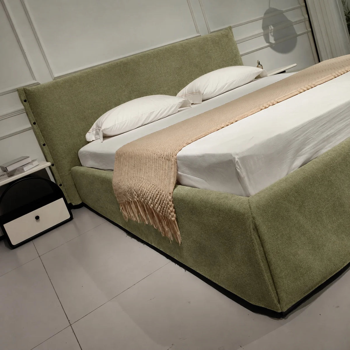 Custom Bed Frame Cover — Luna · Olive Grove