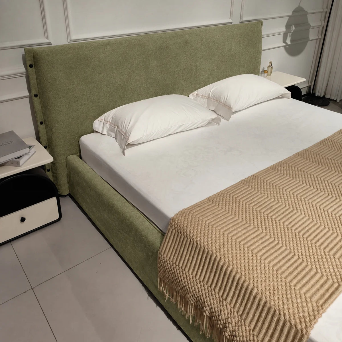 Custom Bed Frame Cover — Luna · Olive Grove