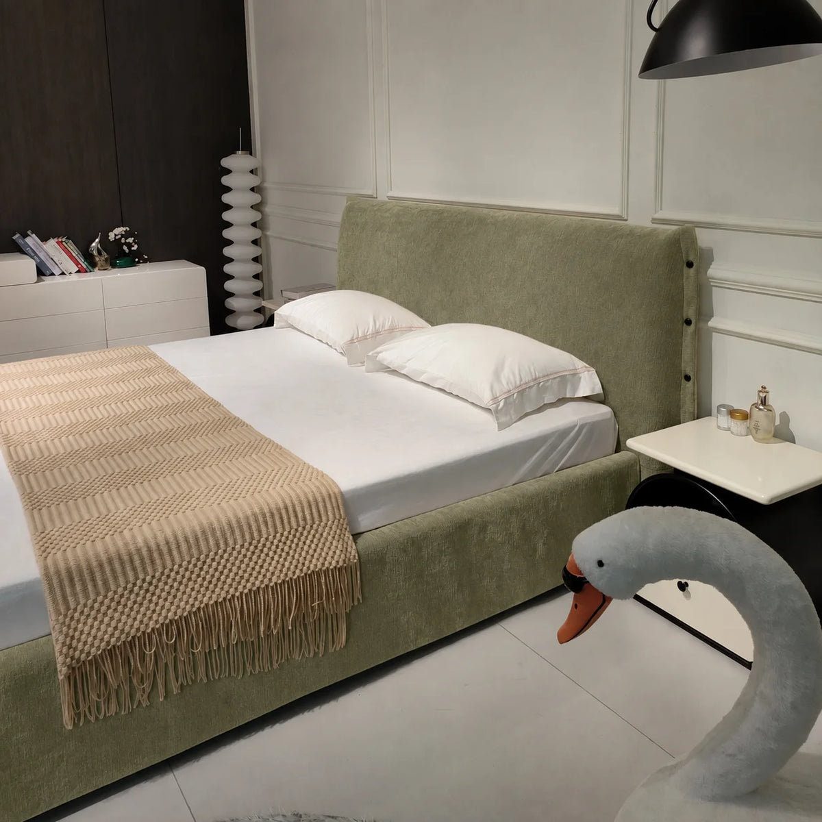 Custom Bed Frame Cover — Luna · Olive Grove